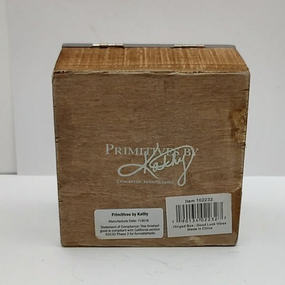Primitives by Kathy Wood Trinket Box - Good Luck Vibes - Picture 6 of 6
